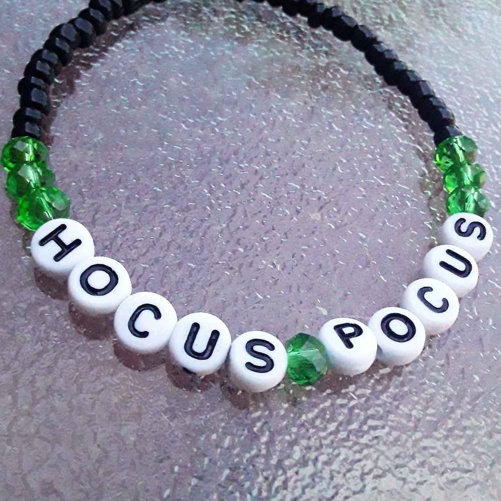 Hocus Pocus Handmade Bracelet in Green and Black